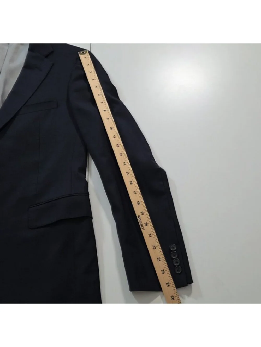 Samuelsohn Blazer Men 40R Navy Colombo Icewool Super 150s Canada Union Made Edgy